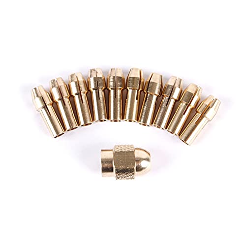 Foto von Lixiaonmkop Messing-Spannzangenfutter 0,5/1.0/1.2/1,5/1,8/2.0/2.4/2.8/3.0/3,2mm Set Haushalte Elektrizitätszubehör für Bohrer