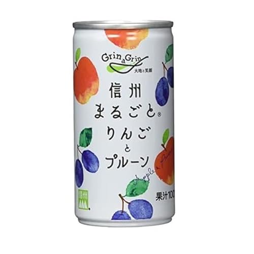 安全・サイン8 長野興農 信州まるごと りんごとプルーンジュース 30缶 (190g缶/6P×5入)