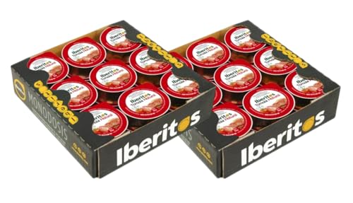 PACK 2 - Iberitos Tomate Natural Monodosis – Tomate Rallado Sin Conservantes ni Colorantes – Ideal para Desayunos y Meriendas – Pack 18 x 22 g