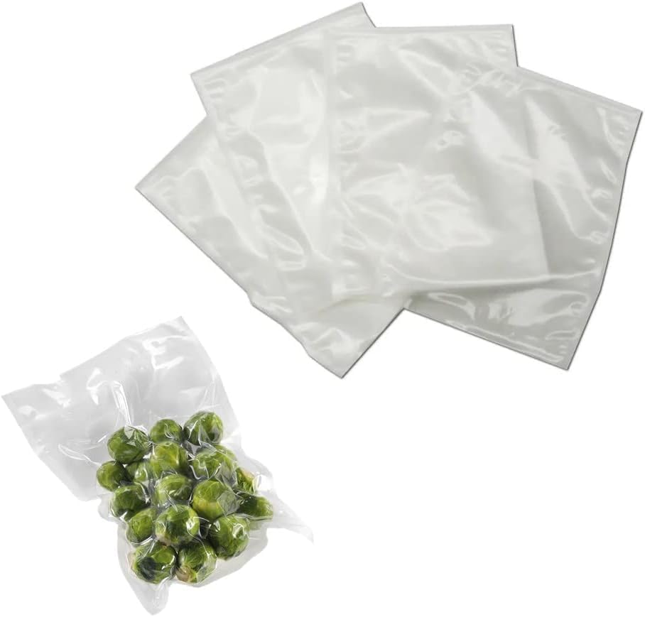 Shobi Sacchetti Sottovuoti lisci per Alimenti 90 micron Buste sottovuoto ideali per la conservazione di Alimenti (1000, 16 x 25 Cm)