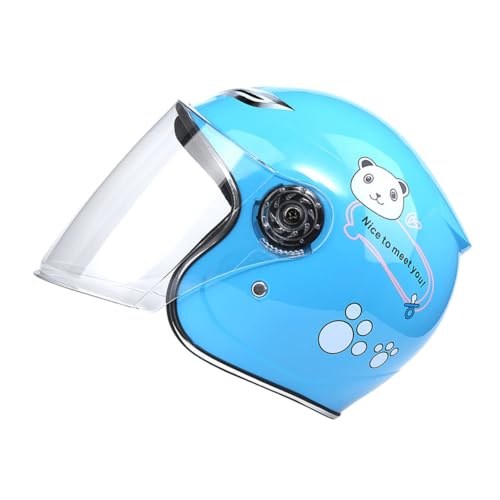 Casque de vélo pour garçon motif cartoon avec grande visière transparente claire