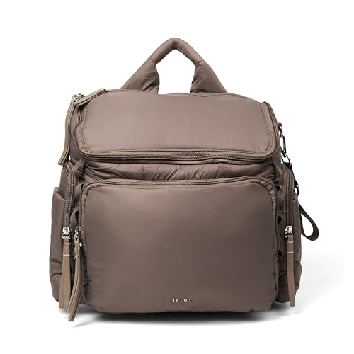 Image of Staya Cloud Diaper Bag Backpack – Lightweight Travel Baby Bag, Aesthetic Minimalist Diaper Bag for Mom with Multiple Compartments (Taupe)