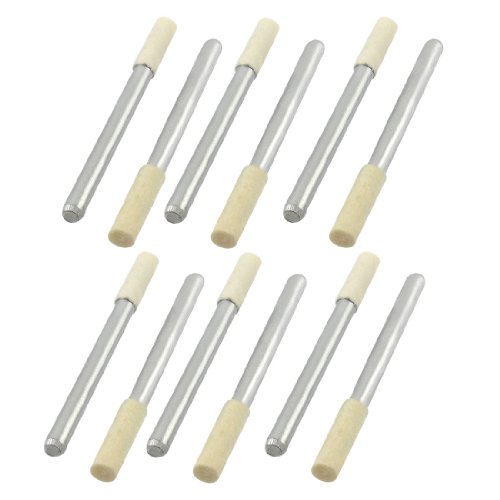 Aexit Rotary Tools Abrasives 3mm Cylinder Head Felt bo-bs 3mm Polisher Drill Hole 12pcs Model:19as522qo29