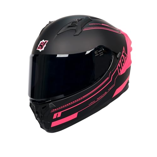 HAX Obsidian Pro Full Face Dual Visor Adult Motorcycle Helmet for Motorbike Street Bike with Pinlock...
