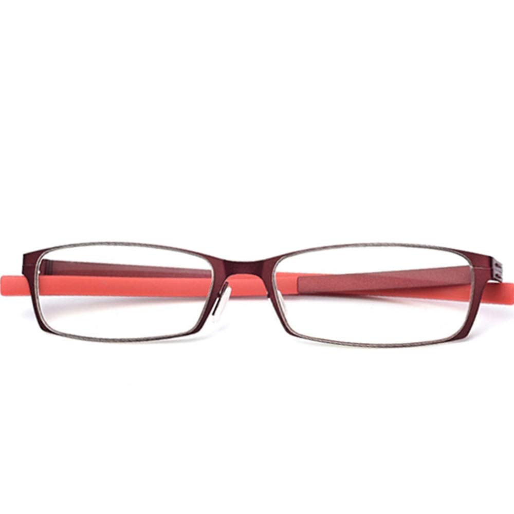 Federscharnier Anti-Blau Lesebrille,Mode Männer Und Frauen Ultraleichte Alte Brille Vollbild/rot / +1.0