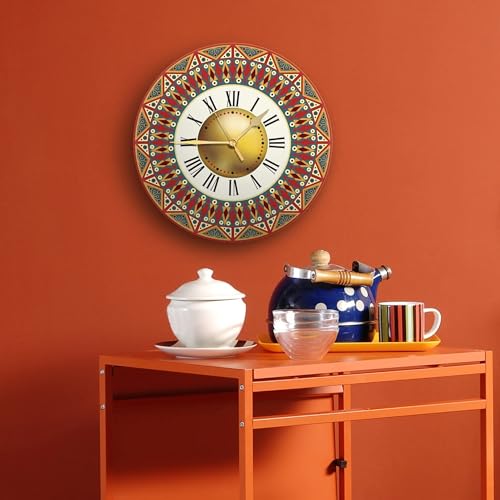 Reloj de pared redondo acrílico 12 pulgadas silencioso analógico miniatura 2