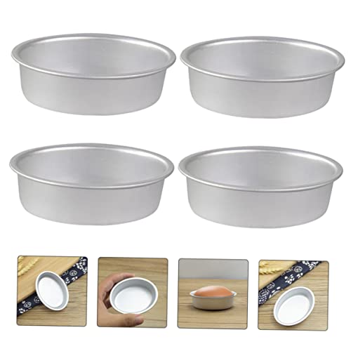 Doitool 6Pcs Muffin Tartlet Stick Baking Dessert Cuake Cheesecake Quiche Making Egg Shape Desserts Pan Aluminum Mini For Cookie Chocolate Pans Bread Round Cake Molds Bowl Tart Non Cheese #TOP2