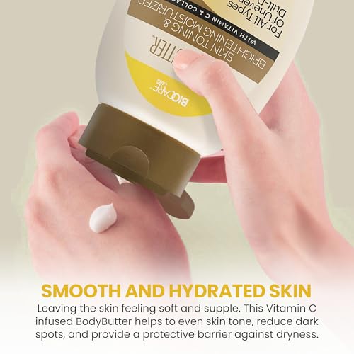 Biocare Labs Moisturizing Body Butter - Body Cream With Vitamin C & Collagen - Instantly Penetrates and Deeply Renews Skin - Lotion Designed For Uneven Skin Tones