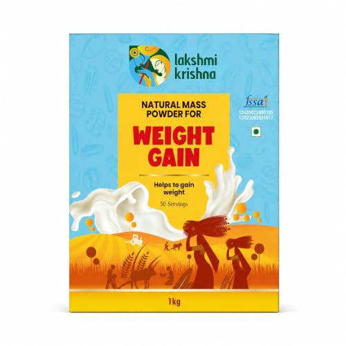 Image of Lakshmi Krishna Naturals Weight Gain Powder | Natural Mass Gainer with Millets, Nuts & Dates | Healthy Weight Gain & Muscle Support | No Added Chemicals | Easy Digestion | 1KG