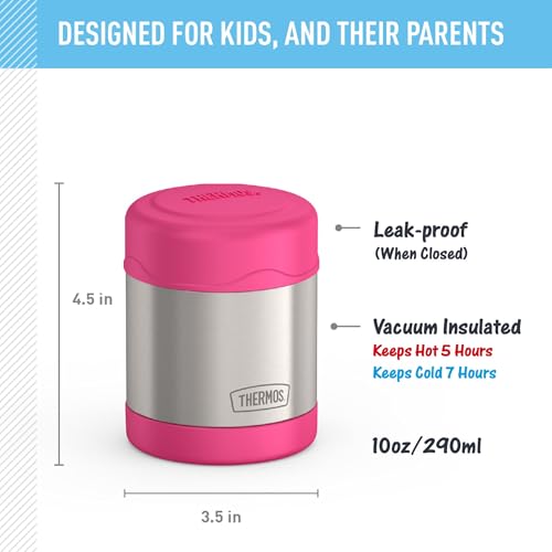 Image of THERMOS FUNTAINER Kids Food Jar, 10oz, Pink