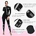 Skyone 1.5MM Neoprene Wet Suits for Men Women, Front Zip Wetsuit Full Body Scuba Suit, One Piece Long Sleeve Diving Suit Warm for Surfing Snorkeling Swimming Kayaking (Black Women, Medium)