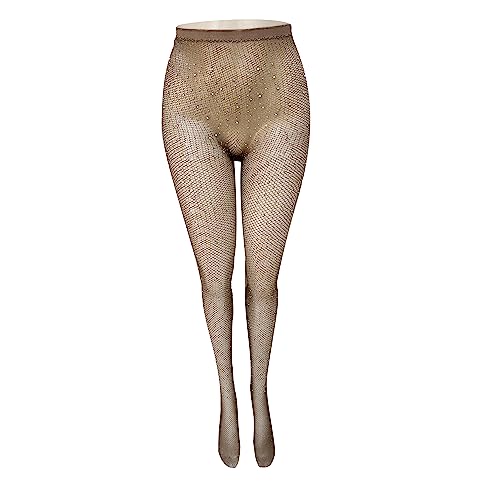 Image of Skintone Carnival Stockings | Gold Glitter Fishnet Tights for Caribbean Women