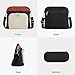 G4Free Anti-Theft Crossbody Bags for Women, Lightweight Nylon Shoulder Purse Medium Handbags for Travel Work-Black&Red