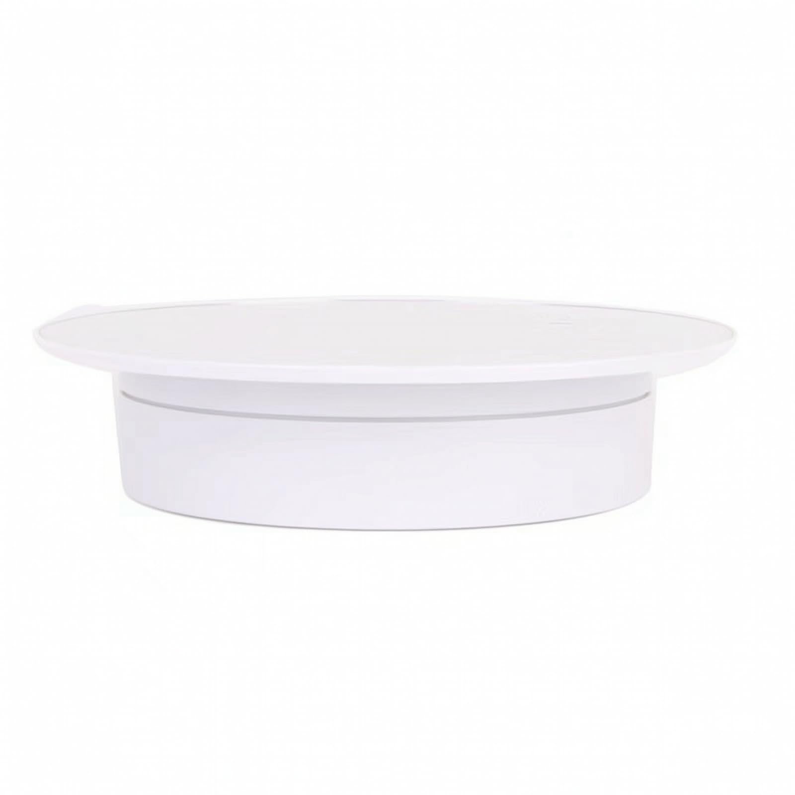 Base Girevole Elettrica Silenzioso, Bianco A Specchio Da 20 Cm
