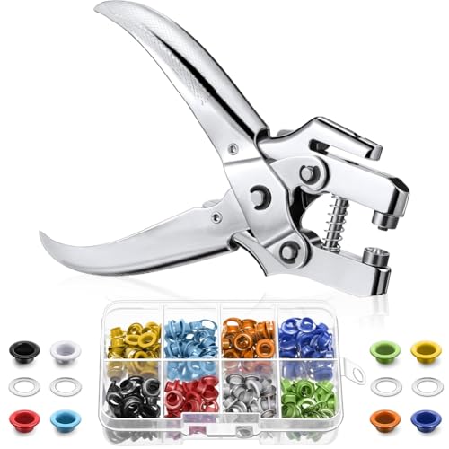KEALLANS Eyelet Tool Kit 3/16 Inch Eyelet Pliers Set Eyelet Punch Pliers for Shoes Clothes