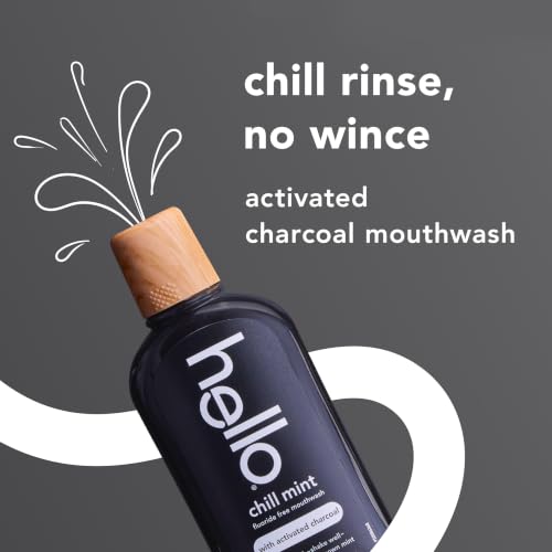 Image of Bundle of hello Epic Whitening Activated Charcoal Fluoride Free Toothpaste, 3Pk, 4 oz + Hello Chill Mint Alcohol Free Mouthwash with Activated Charcoal, 17.6 Fl Oz, Fluoride Free, 3 Pack