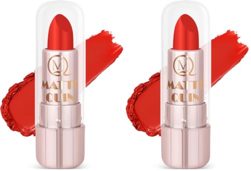 Image of Matte Quin Lipstick|Matte Finish|Lightweight Lipstick|Nourishes Lips & Great For Water-Proof, 3.5gm (MQ Lipstick-106) (Pack of 2)