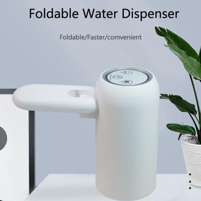 Konquer TimeS KTS Automatic Wireless Water Can Dispenser Pump 3rd Gen Dual Pump with 2.2L/Min Fast Flow, Foldable Spout & LED Lights - Mystical Blue Illumination (3rd Gen Dual Motor) 3