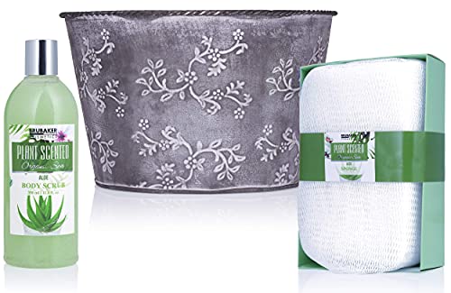 BRUBAKER Cosmetics Bad en Douche Set Aloe Vera - 9-delige Geschenkset in Vintage Planter - Image 6