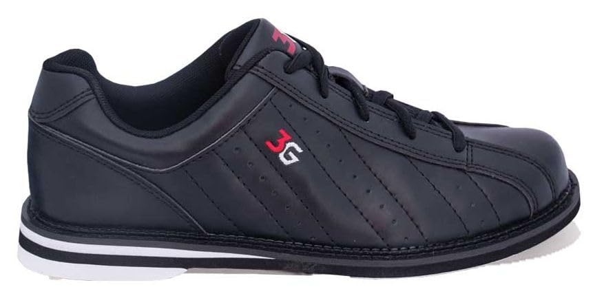 3G Kicks Unisex Black Bowling Shoes- Wide Width (10.5 W US, Black)3