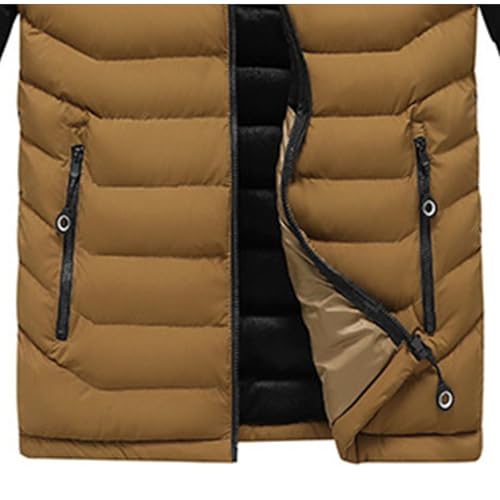 Men's Trendy Quilted Winter Coat Hood Insulated Water-Resistant Outdoor Winter Jacket Full Zip Puffer Coats4