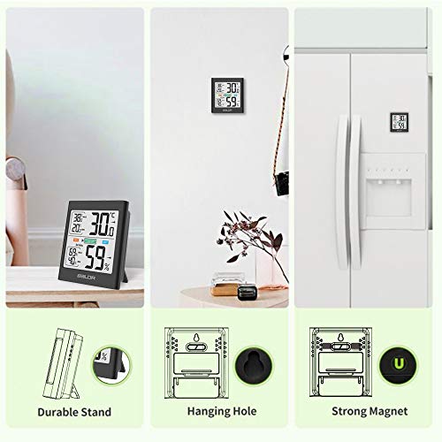 BALDR Digital Indoor Thermometer & Hygrometer - Compact and Versatile Design with Motion Activated Backlight, Accurate Temperature Monitor & Humidity Gauge - Thumbnail 3