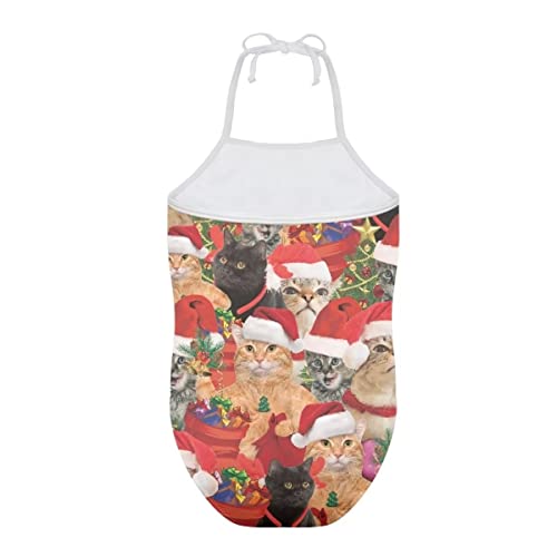 Christmas Cat Animal Kids Girls Bathing Suit Childrens Printed Beach Swimwear Beach Bikini Girls Bathing Wear2