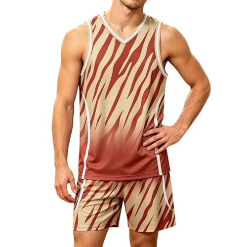 Tenue d'entraînement athlétique homme ensemble débardeur et short beige XXL haute performance