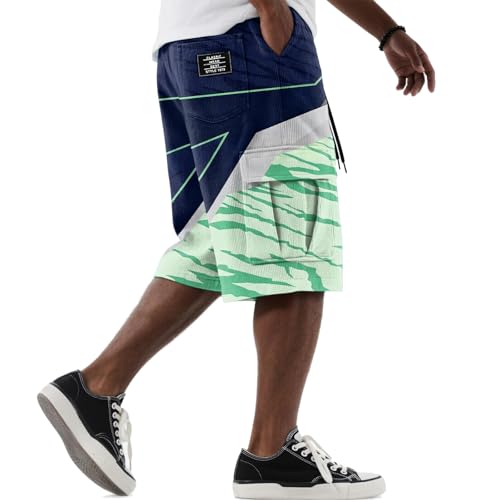 Short Cargo Homme Imprimé Dégradé avec poches pratiques