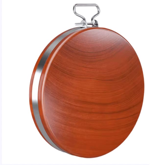 Planche à découper ronde bois massif 36 cm pour éviter les rayures de cuisine