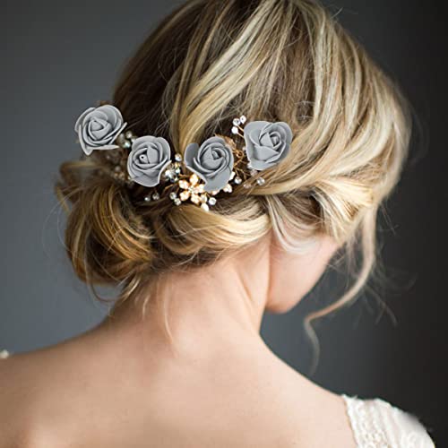 Insunsix Mini Foam Rose Heads 500Pcs Artificial Flower Silver Foam Fake Flower Bulk For Diy Crafts Wedding Bouquets Baby Shower Centerpieces Floral Arrangements Party Tables Home Decorations(Silver) #TOP5