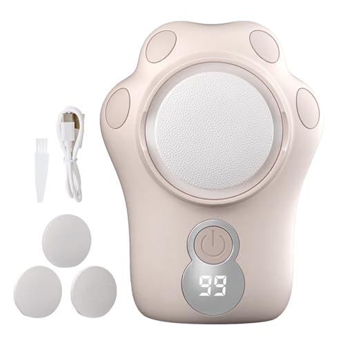 電動フットファイラー、フットカルスリムーバーツールエレクトリック | ひび割れたかかとのためのヒールスクレーパー | スパペディキュアのメンテナンスのために交換可能なヘッドを備えた3つの調整可能な速度の割れたスキンケア