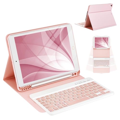CC Store Clavier pour iPad 10.2 9th 2021/8th 2020/10.2 7th 2019/10.5 Air 3/10.5 Pro, Coque Clavier Wireless Bluetooth Français & Abnehmbare Magnetische...