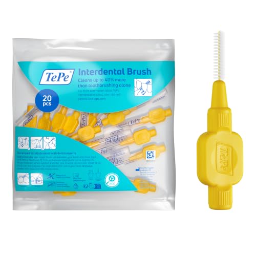 Cepillo Interdental TePe, Original, Amarillo, 0,7 mm/ISO 4, 20 ud.