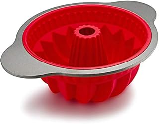 Boxiki Kitchen Silicone Pound Cake Pan Professional Non-Stick Pound Mold for Baking Pound Cake, Bread | Silicone w/ Heavy Grade Steel Frame and Handles