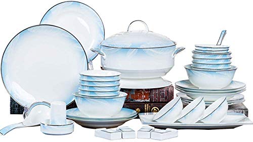 AYHa Mehrpersonen-Service für Geschirr, Porzellan und Töpferwaren (56 Teile) China Ceramic Kitchen Restaurant Gesundes und umweltfreundliches Abendessen ohne Blei und Kadmium AYHa Mehrpersonen-Service für Geschirr, Porzellan und Töpferwaren (56 Teile) China Ceramic Kitchen Restaurant Gesundes und umweltfreundliches Abendessen ohne Blei und Kadmium
