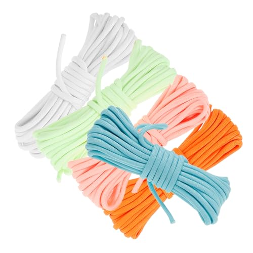 GOOHOCHY 5pcs Night Glow Tent Pole Elastic DIY Supplies Multi-Function Outdoor Camping Safety Cord