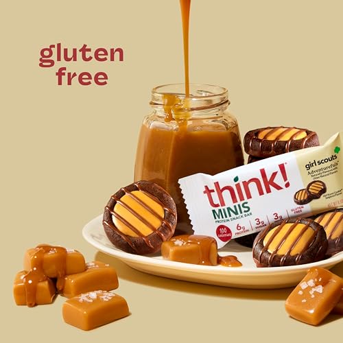 think! MINIS Protein Snack Bars, Gluten Free, Girl Scouts Adventurefuls, 15 Count