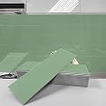 Avant Decor | Sample Tile | Stone Composite Subway Solid Color Tiles | Peel and Stick Kitchen Backsplash Tiles | Wall Tiles | 4” x 12” | Bex Metro Glossy Fern