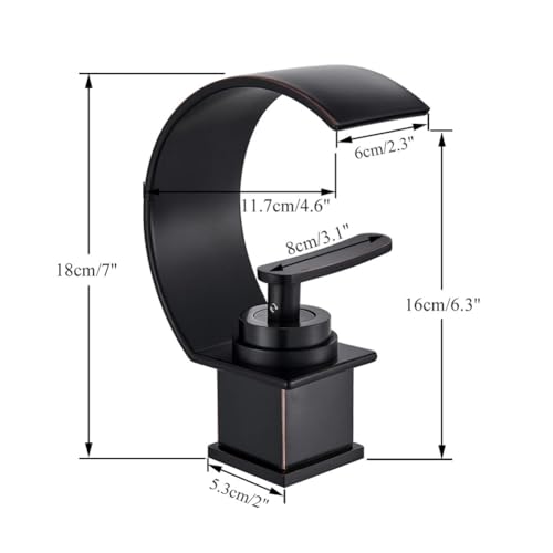 Nowoczesna bateria łazienkowa zlew jednouchwytowy kran mieszający mosiądz wodospad design stylowa bateria umywalkowa współczesna oprawa łazienkowa trwała i elegancka