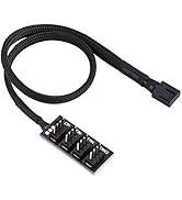 Cuifati 4-poliger Computer-CPU-Lüfter-Hub, PC-CPU-Kühlung 4-PIN/3-PIN-Lüfter-Stromkabel-Hub Multi...
