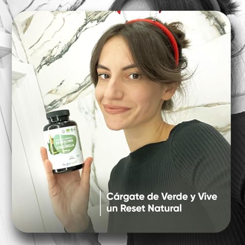 Espirulina y Chlorella Orgánica 1740mg de Concentración 240 Cápsulas (3 al Día) - Suplemento Vegano Detox Fuente Natural de Omega Vegano 3 y 6, Antioxidantes, Vitaminas, Minerales y Proteínas - imagen 8
