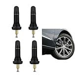 4 Valvole a Scatto per Pneumatici TPMS, Valvola Sensore di Monitoraggio della Pressione dei Pneumatici in Gomma Anti-esplosione per Auto, Kit Completo di Steli di Valvola per Sicurezza e Affidabilità