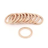 Presion de trabajo: 16MPa TOOGOO 10Pzs Arandela aplastada de cobre Accesorio de sellado de anillo plano 14mmx18mmx2mm