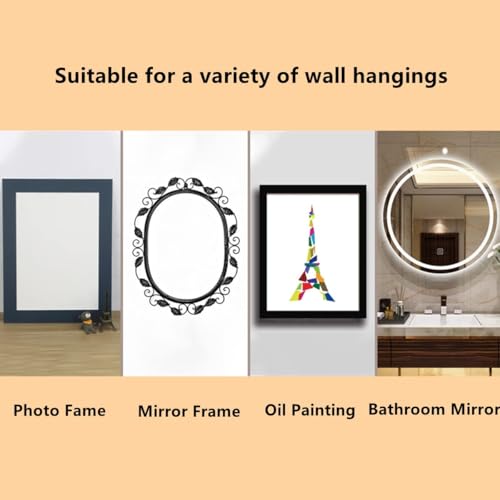 Image of dophee 10Pcs Metal Keyhole Hangers with Screws Hanging Plates Brackets Fasteners for Mirror Photo Picture Frames Oil Painting, 37x15mm