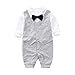 IURNXB Bébé Garçon Gentleman 100% Coton Manches Longues Une-Pièce Combinaisons 0-24 Mois