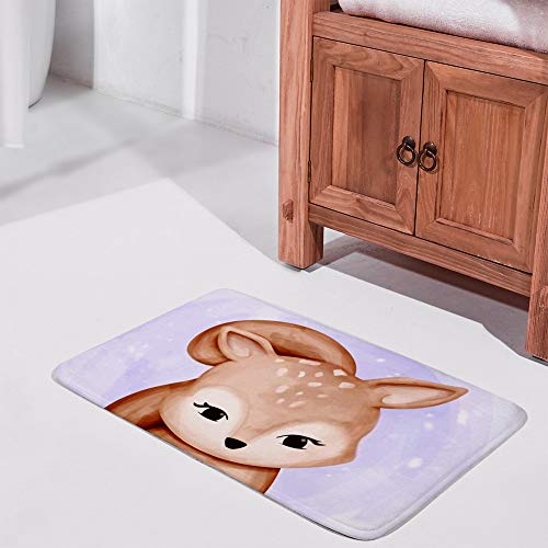 Tapis de bain microfibre bébé lavable en machine écureuil doux - 3