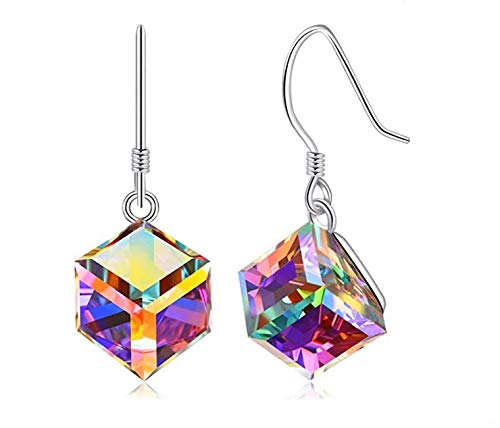YUIP Cat Eye Jewels Para Mujeres Pendientes de Azucar Pendientes Colgantes Cube...