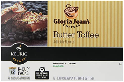 Gloria Jean's Coffees Butter Toffee, Single-Serve Keurig K-Cup Pods, Flavored Medium Roast Coffee, 72 Count #TOP6