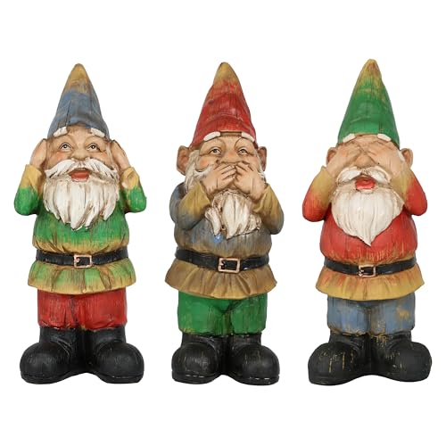 Three Wise Garden Gnomes available on Amazon